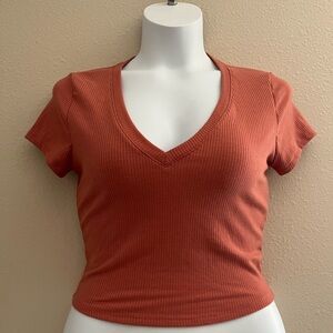 Cropped V Neck